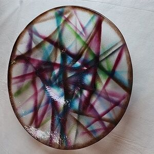 1980s Art Glass Charger